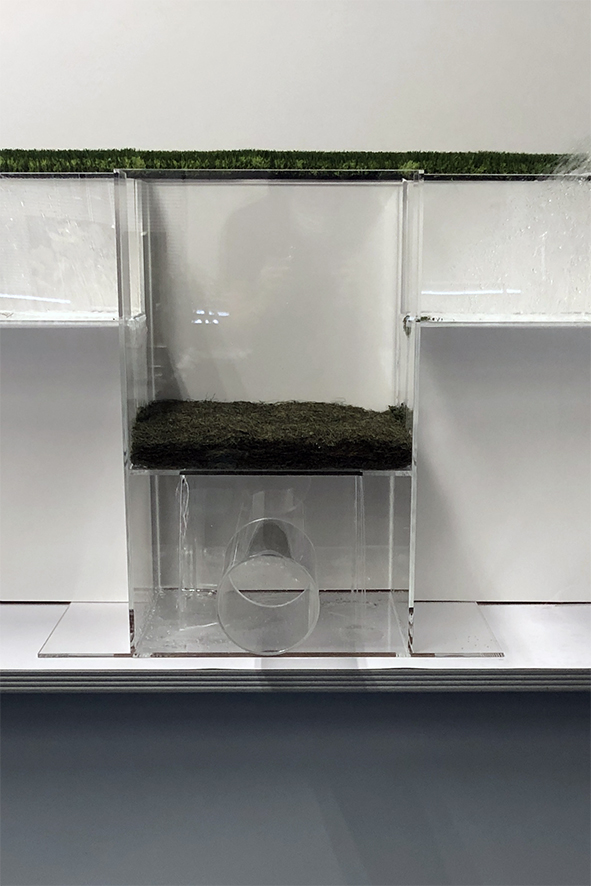 マイクロプラスチック捕捉集水桝の装置の様子