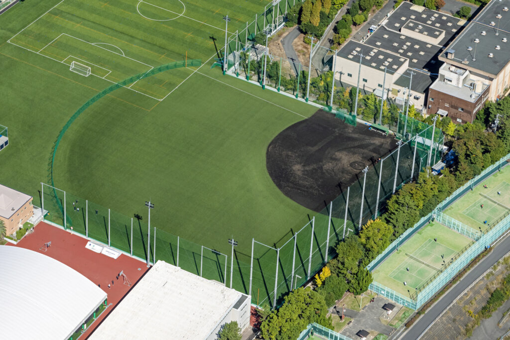 大阪学院大学総合スポーツフィールド野球場上空写真