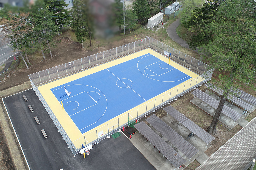 にしなすの運動公園屋外バスケットボールコート